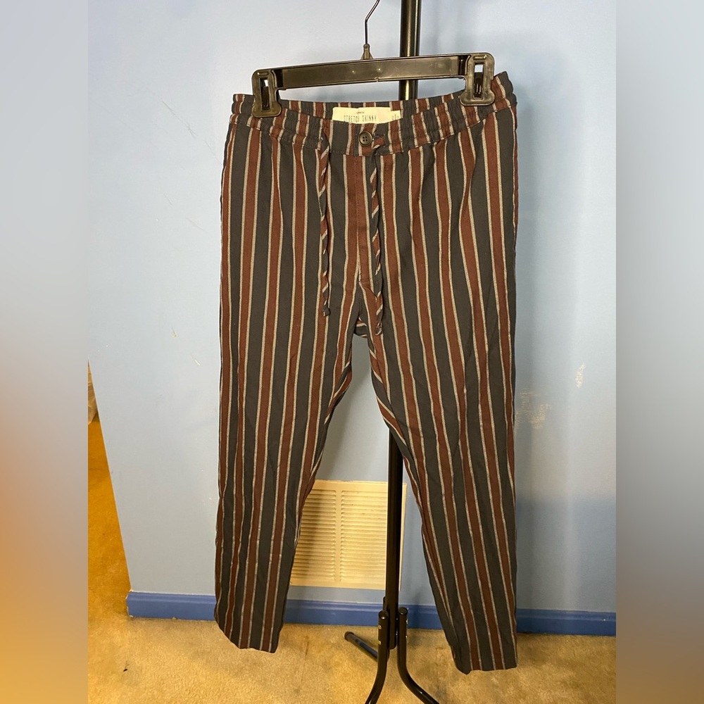 Striped Stretch Skinny Pants